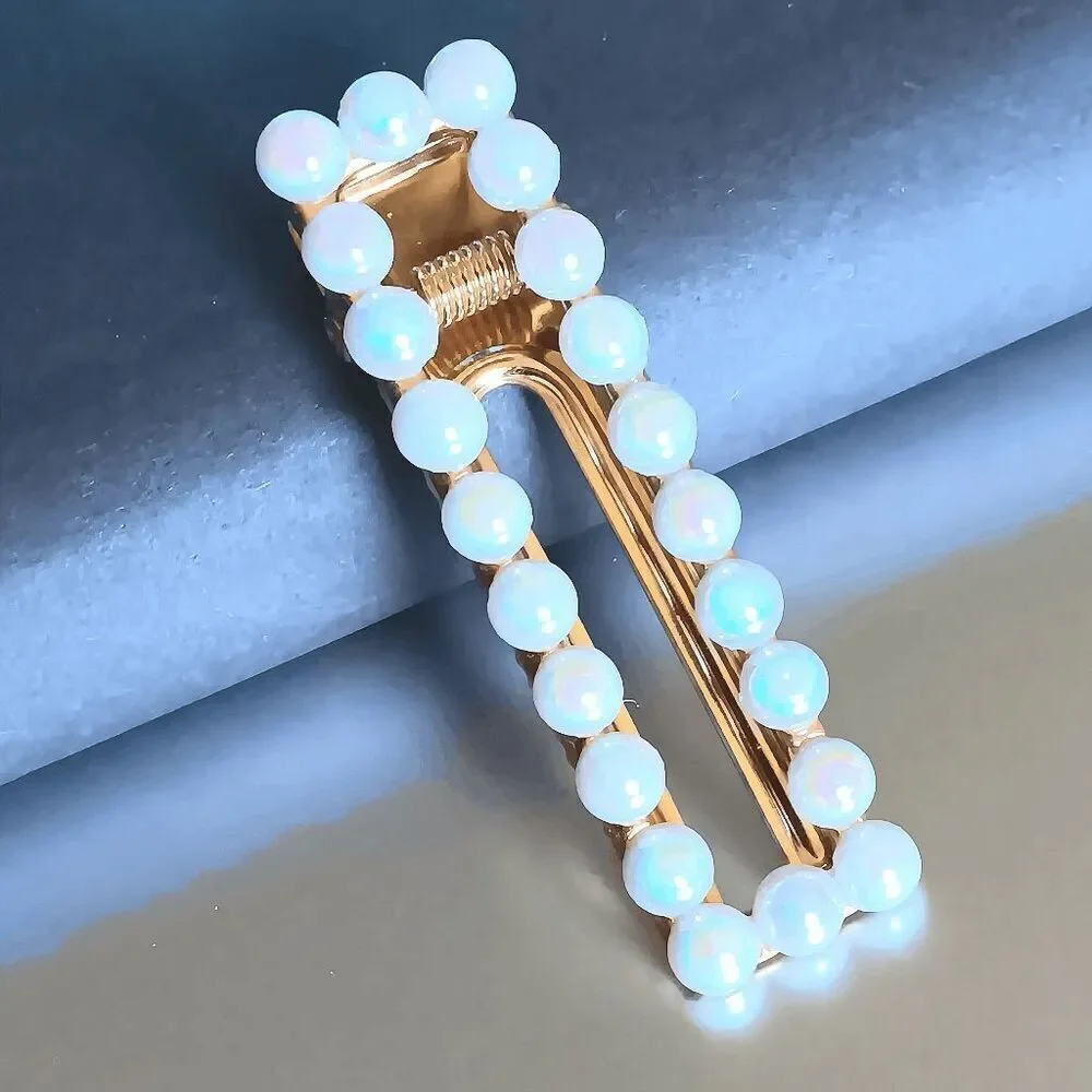 Ladies 2 Pearl Bobby Pin Clip Hair Accessories